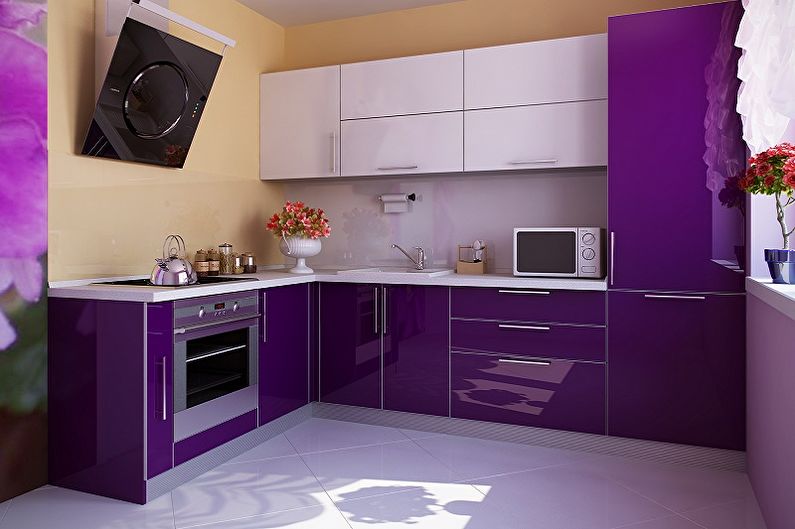 Purple Kitchen Design - Floor Finish