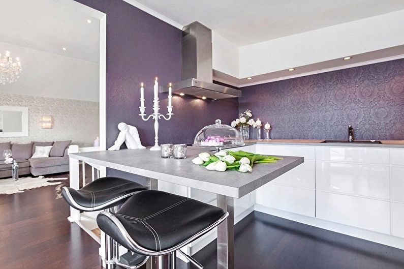 Purple Kitchen Design - Decoració de la paret