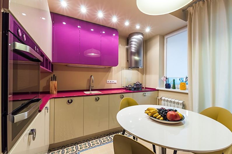 Purple Kitchen Design - Decor and Lighting