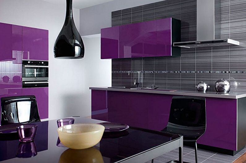 Cucina viola - foto di interior design