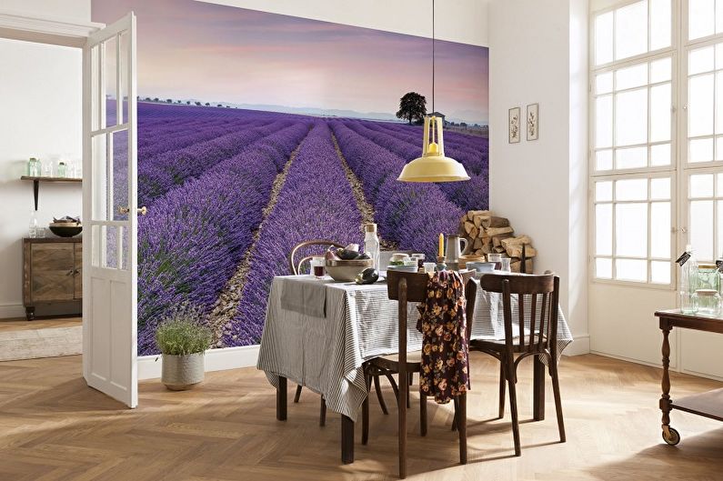 Cuisine pourpre - photo de design d'intérieur