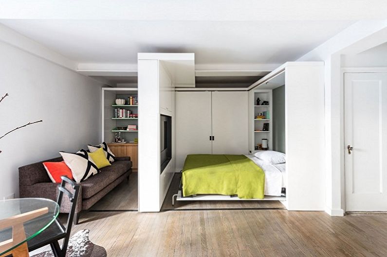 Disposició d’un apartament d’una habitació - foto