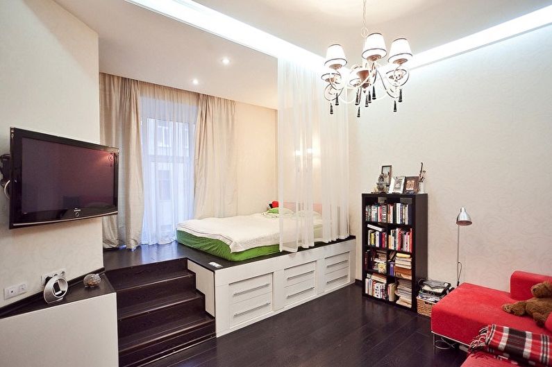 Dispunerea unui apartament cu o cameră - fotografie