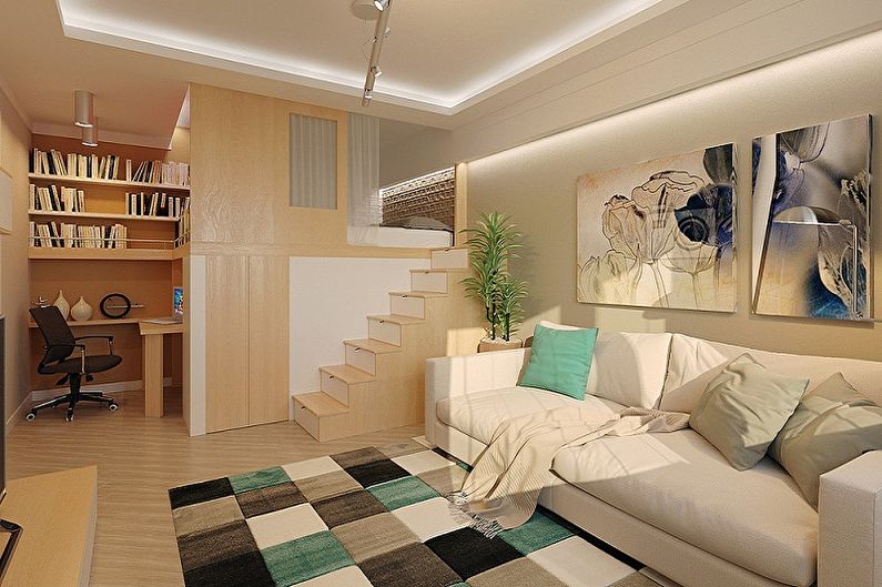 Layout ng isang silid na apartment - larawan