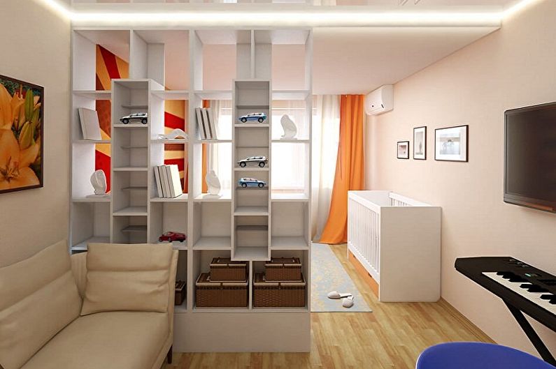 Disposició d’un apartament d’una habitació - foto