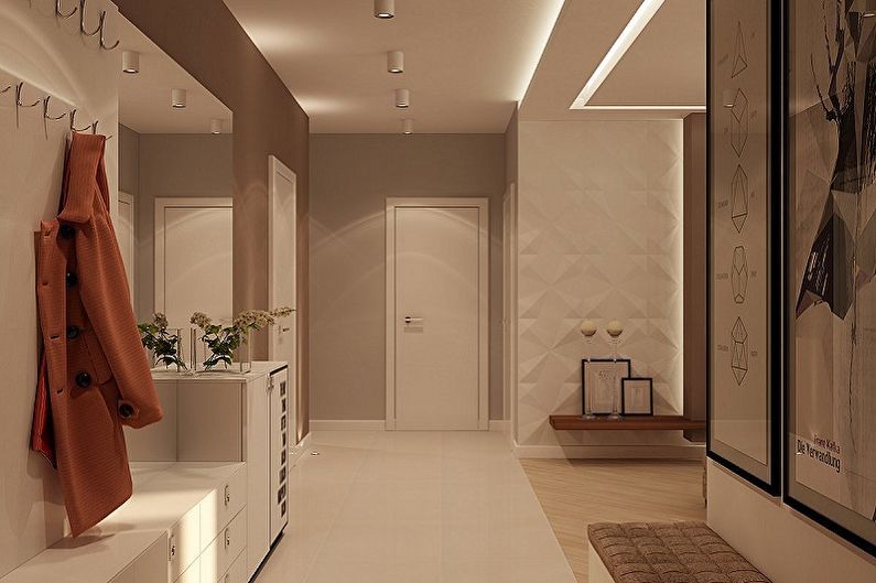 Corridor sa apartment - larawan sa interior design