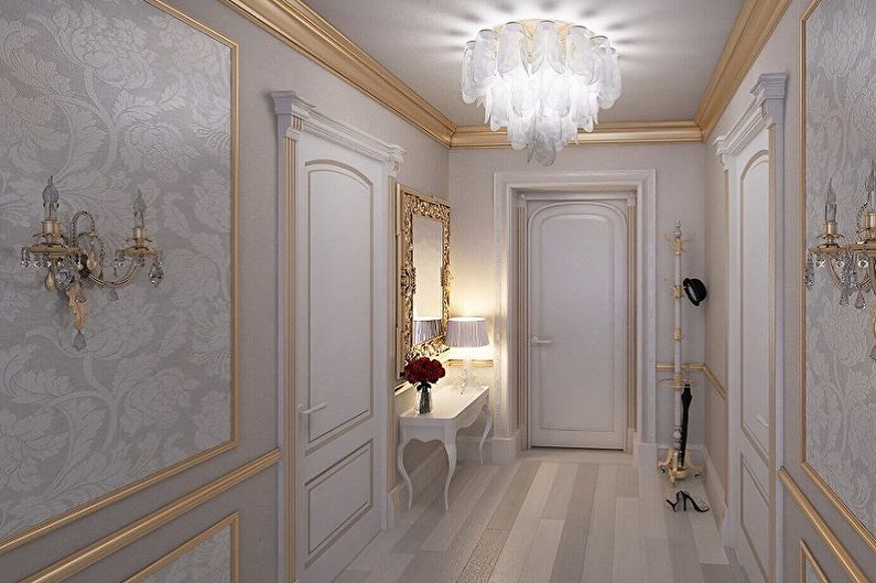 Couloir dans l'appartement - photo de design d'intérieur