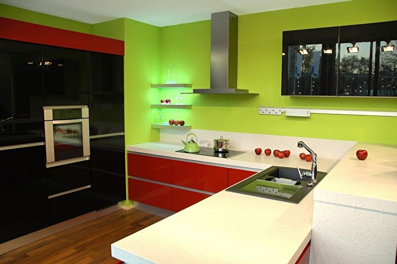 Groen met rood - De combinatie van kleuren in het interieur