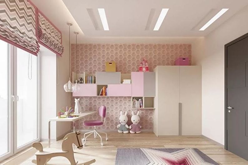 Viver rosa minimalista - Interiorisme