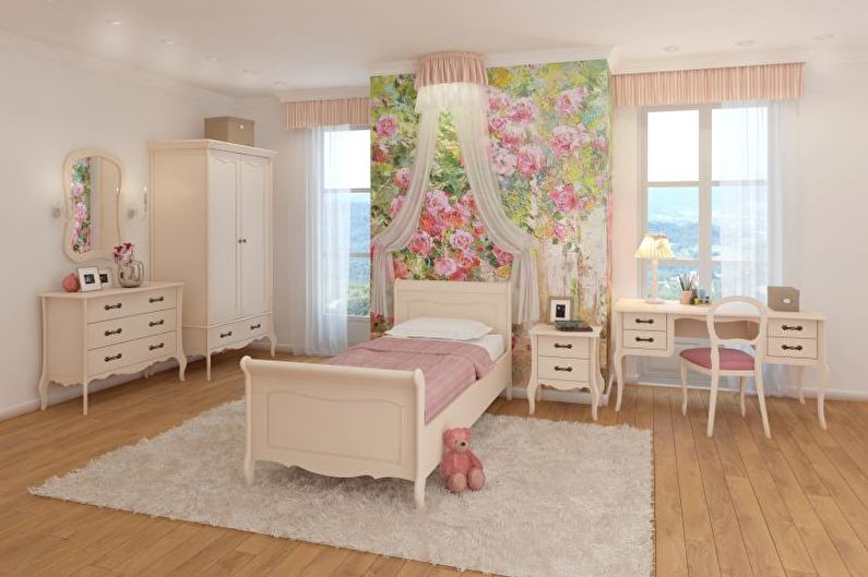 Habitació infantil rosada en estil Provençal - Interiorisme