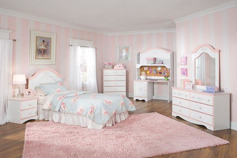 Pink Kids Room Design - Φινίρισμα δαπέδου