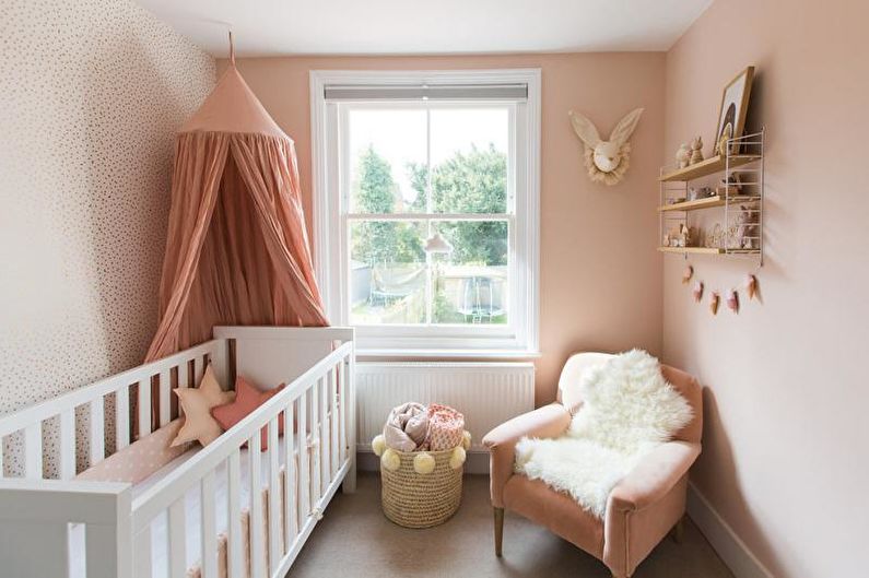 Roze kinderkamer - interieur foto