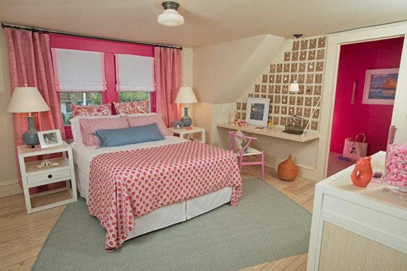 Habitación rosa para niños - foto de diseño de interiores