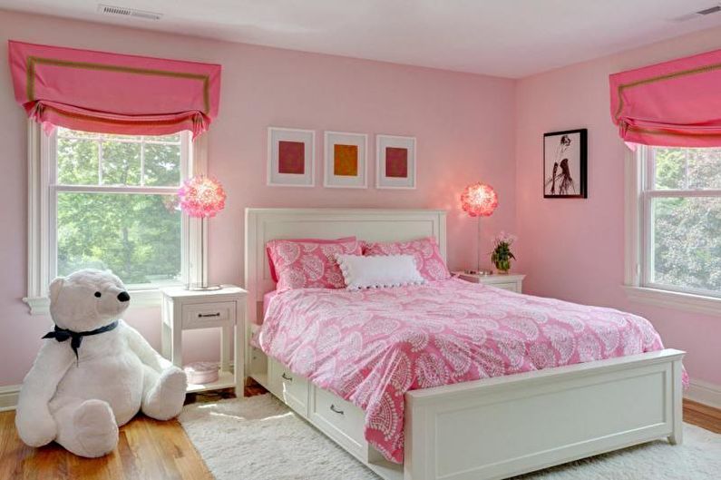 Pink kids room - รูปภาพการออกแบบตกแต่งภายใน