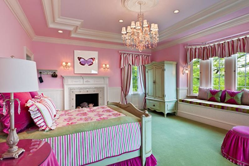 Pink kids room - รูปภาพการออกแบบตกแต่งภายใน