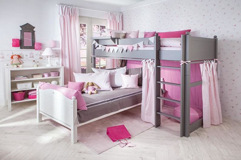 Roze kinderkamer - interieur foto