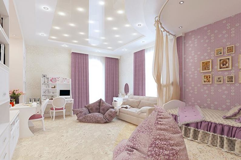 Roze kinderkamer - interieur foto