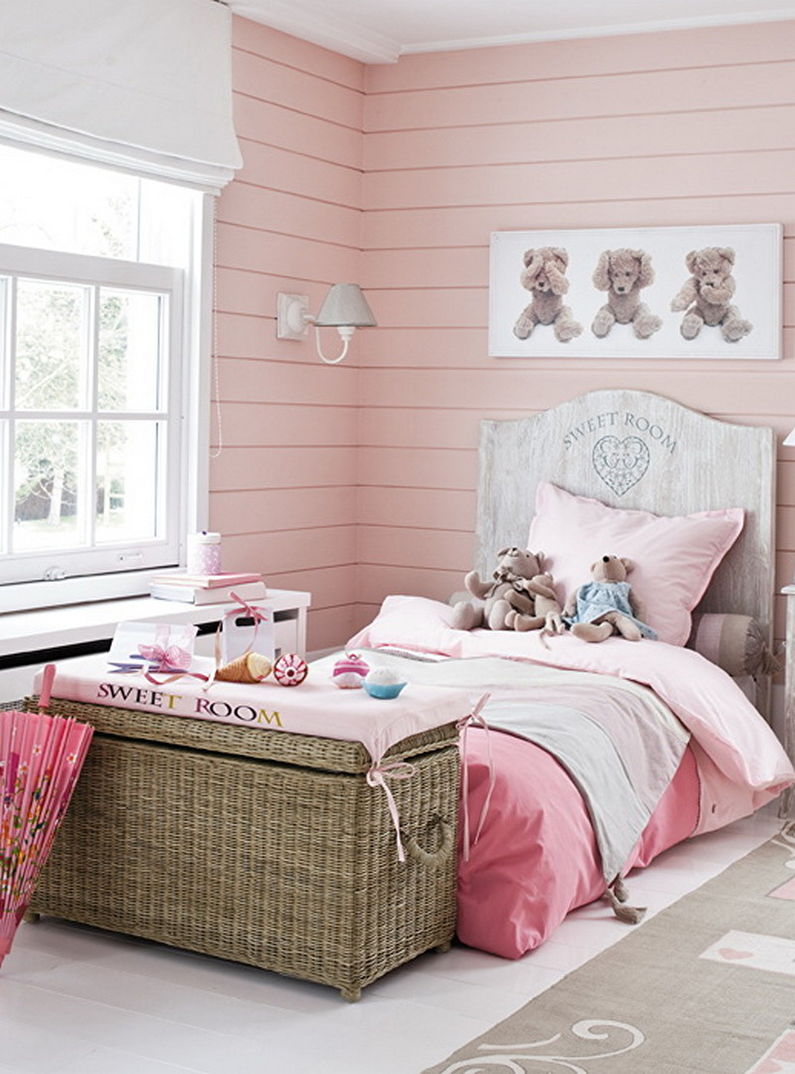 Roze kinderkamer - interieur foto