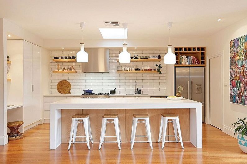 Cocina escandinava de estilo beige - Diseño de interiores