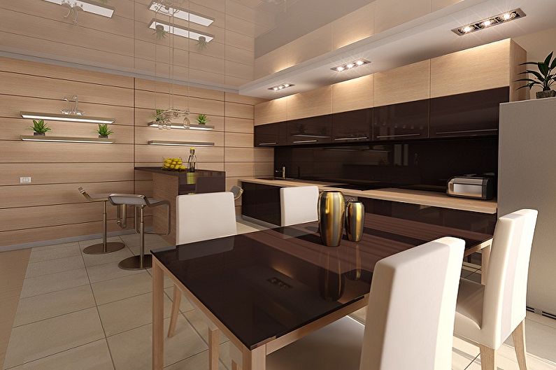 Beige Kitchen Design - Veggdekorasjon