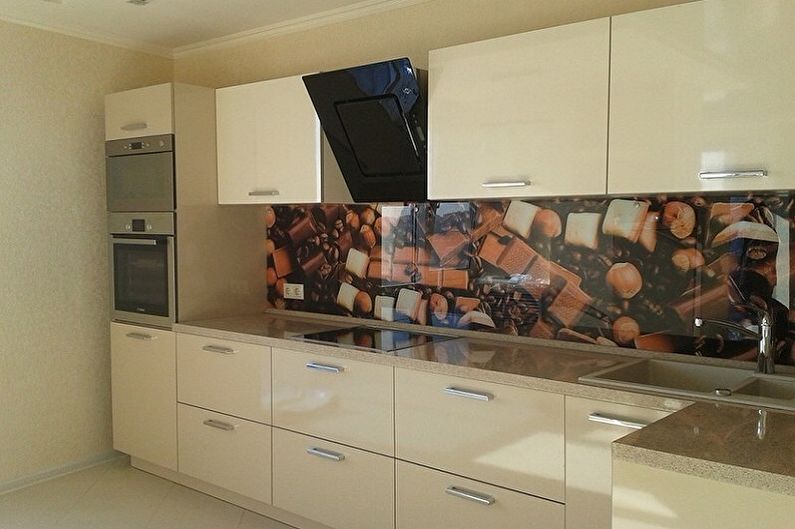 Dapur beige - gambar reka bentuk dalaman