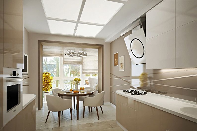 Cocina beige - foto de diseño de interiores