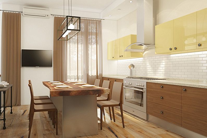 Dapur beige - gambar reka bentuk dalaman