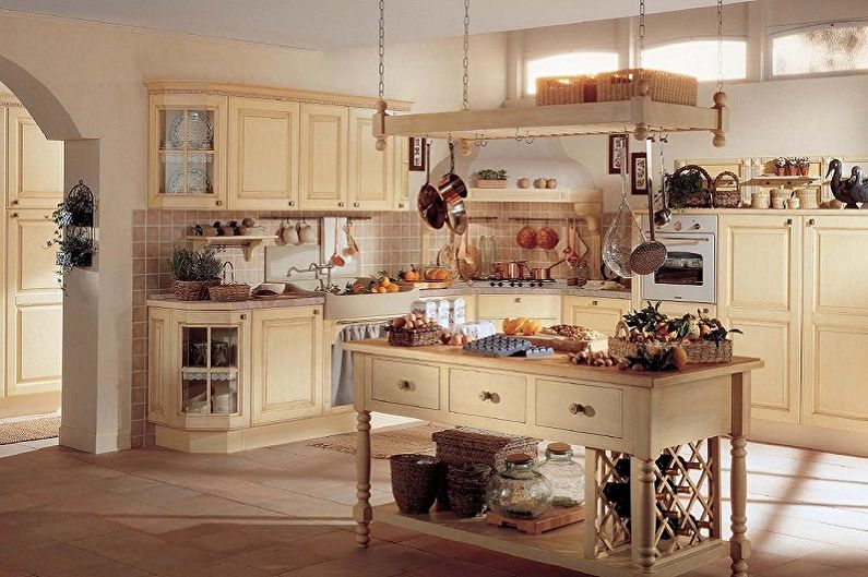 Dapur beige - gambar reka bentuk dalaman