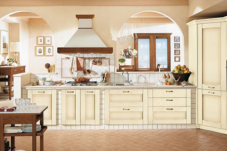 Cocina beige - foto de diseño de interiores