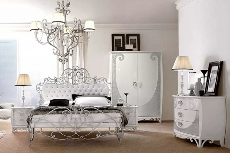 Types of wrought iron beds in different styles - Classic