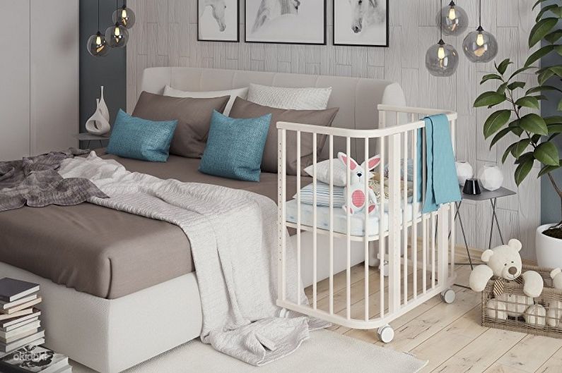 Soorten babybedjes voor baby's in ontwerp - Extra bed