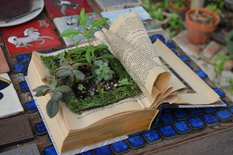 Idéias para vasos de flores no jardim