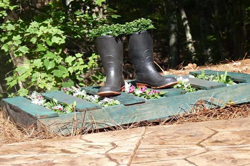 Idéias para vasos de flores no jardim