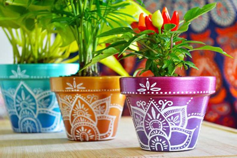 Pot bunga DIY - foto