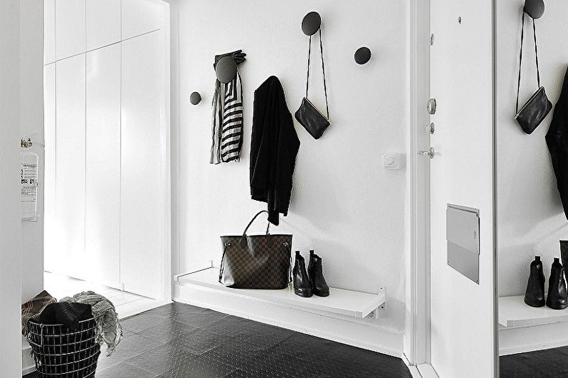 Zwarte hal in Scandinavische stijl - Interior Design