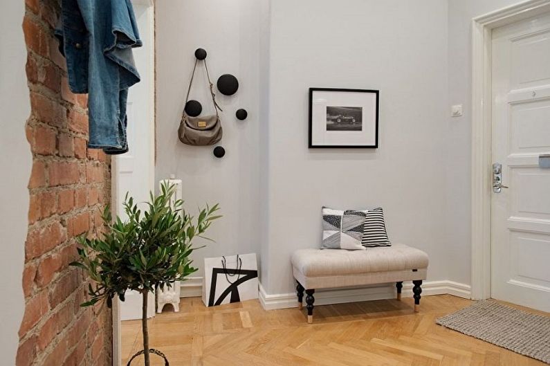 Couloir de style scandinave - photo de design d'intérieur