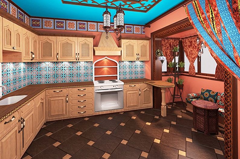 Cocina de estilo oriental - foto de diseño de interiores