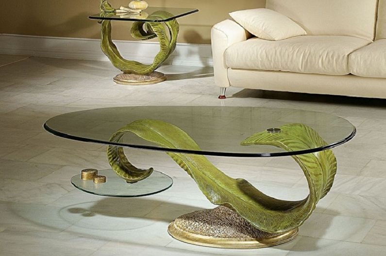 Tables basses en verre - photo