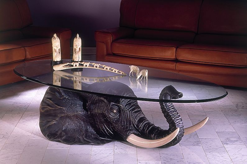 Glass coffee tables - photo