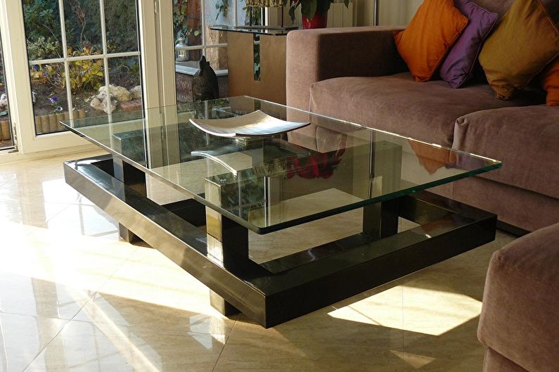 Glass coffee tables - photo