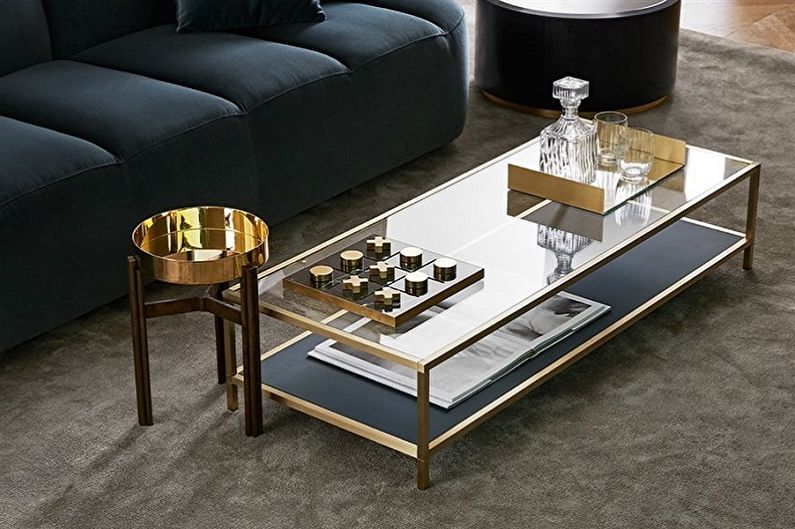 Glass coffee tables - photo