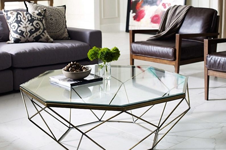 Glass coffee tables - photo