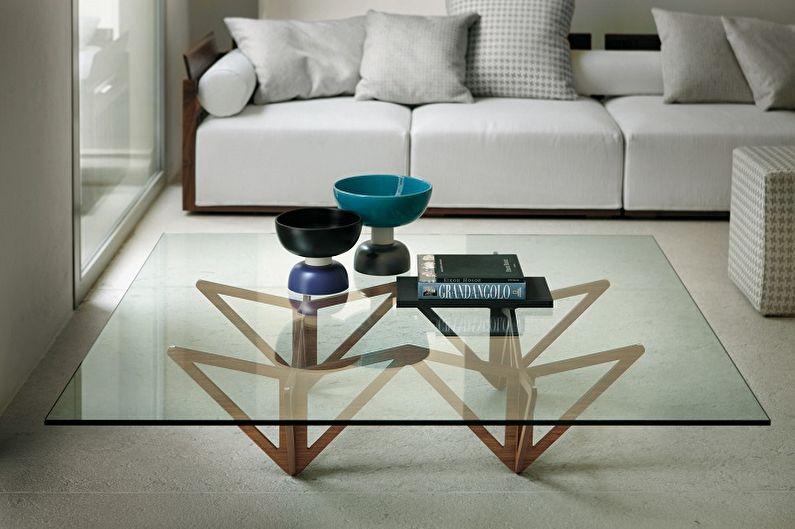 Tables basses en verre - photo