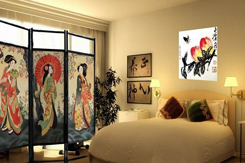 Quarto pequeno de estilo japonês - Design de interiores