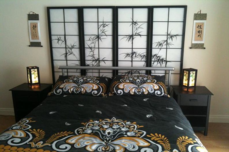 Japanese-style bedroom - interior design na larawan