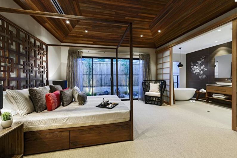 Quarto de estilo japonês - design de interiores