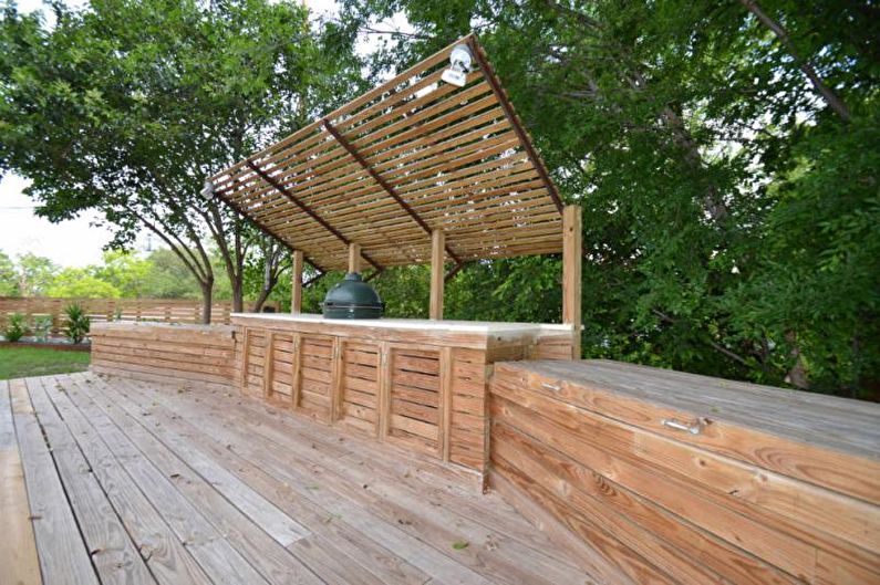 Gazebos com churrasqueira, fogão ou churrasqueira - Preparação para construção