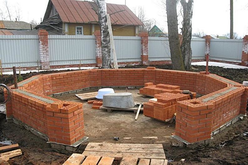 Gazebos avec barbecue, poêle ou barbecue - Étapes de construction