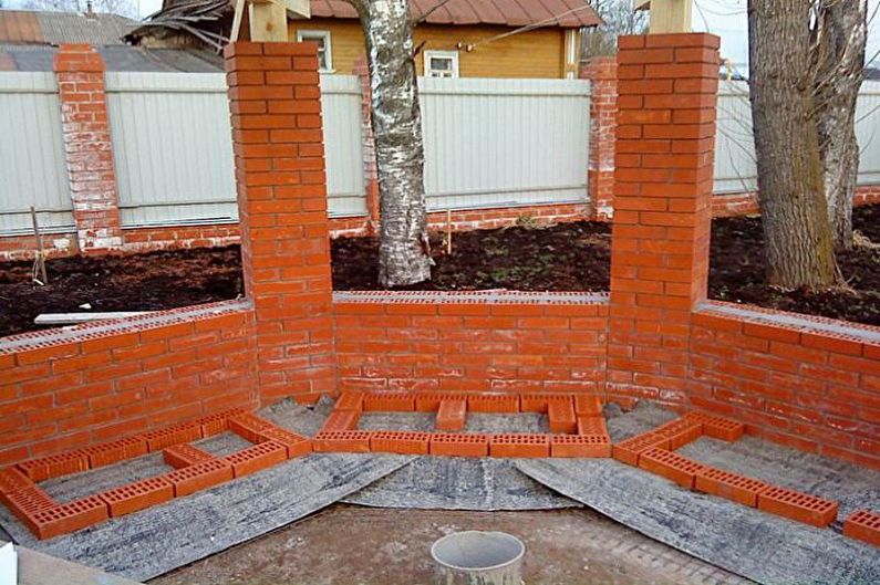 Gazebos com churrasqueira, fogão ou churrasqueira - Fases da construção