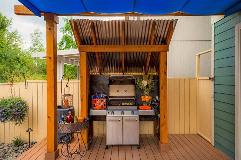 Pérgolas con barbacoa, estufa o barbacoa - foto